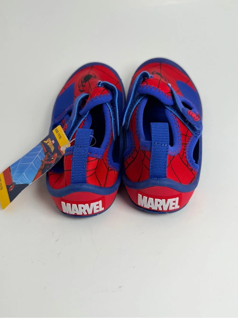 Marvel Spider-Man Kids Red & Blue Water Shoes with Hook Strap
